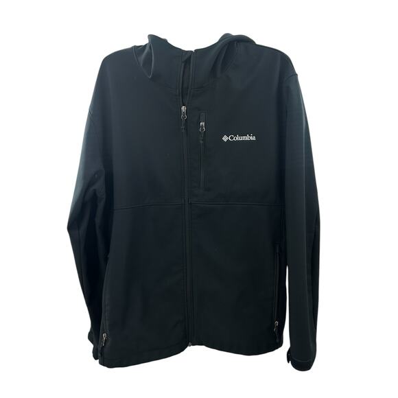 Columbia Men’s‎ XL Black Soft Shell Fleece Lined Full Zip Jacket - Picture 1 of 9